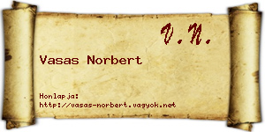 Vasas Norbert névjegykártya