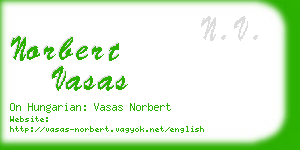 norbert vasas business card